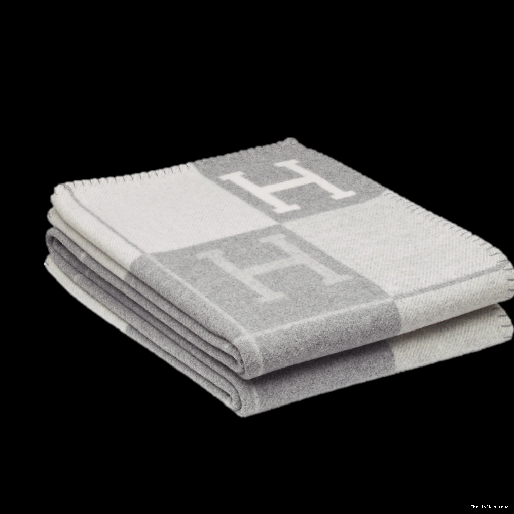 WOOL THROW BLANKET STRIPE HERMES 0723